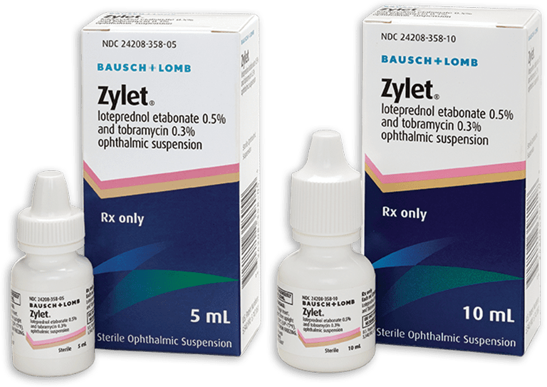 ZYLET 5mL and 10mL packaging